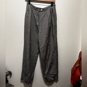 Vintage Christian Dior Separates Black and White Pleated Gingham Dress Pants